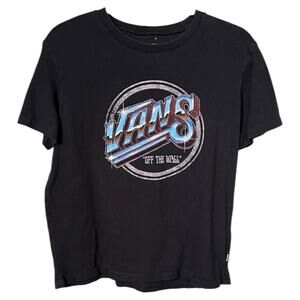 Vans Kid’s Tee - Off the Wall Vintage Black T-shirt - XL(Y)